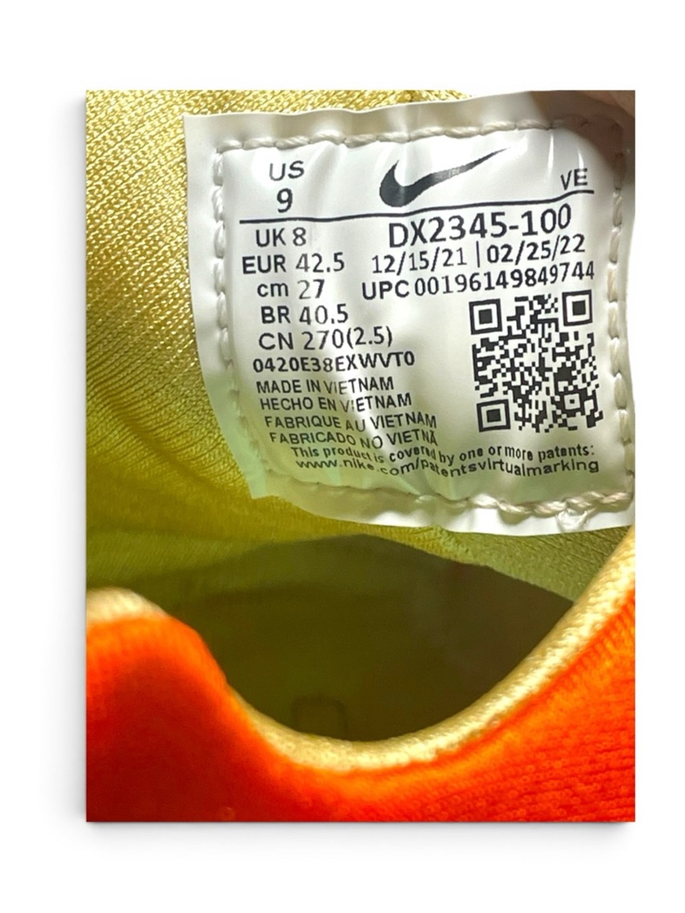 Nike Air Huarache White Orange Blue Men’s Size 9 Sneakers EU 42.5 - Picture 11 of 12